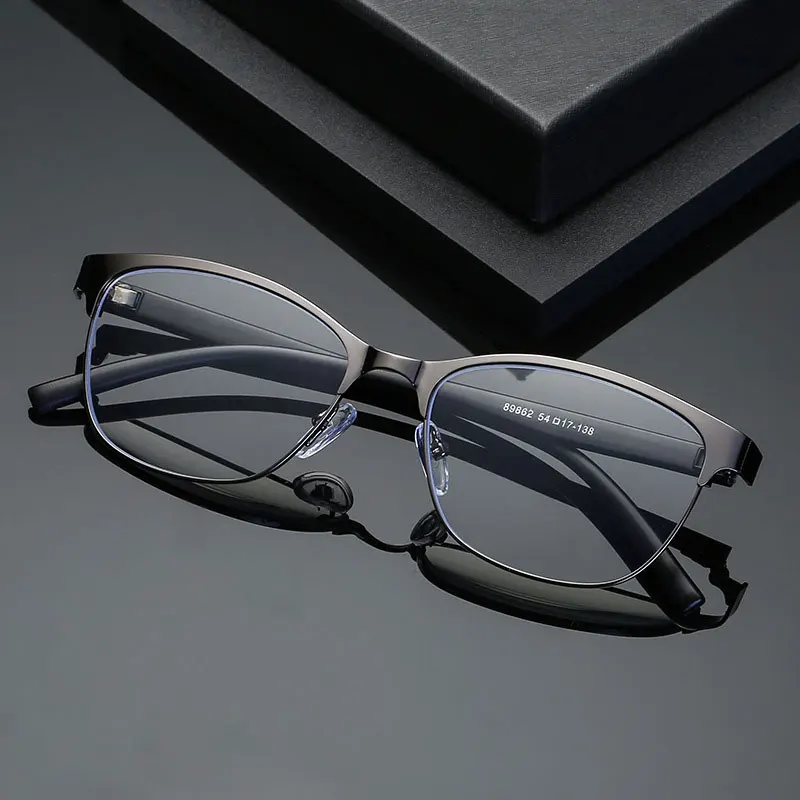 

New Arrival Fashion Anti-Blue Ray Reading Glasses Full Rim Metal Frame Eyewear with Spring Hinges Men and Women Style