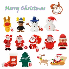 Usb флеш-накопитель 32 ГБ, 8 ГБ, мультяшный диск, рождественский подарок, флешка, 16 ГБ, снеговик, флеш-карта памяти, 64 ГБ, usb 2,0, флешка, 128 ГБ