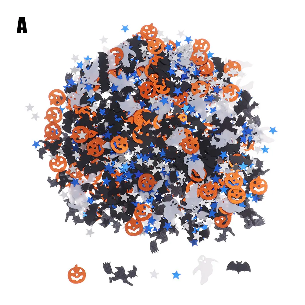 1 пакет 15 г Конфетти Для Хэллоуина Черный Оранжевый Фиолетовый паук летучая мышь кошка блестки DIY Хэллоуин украшения посыпать вечерние принадлежности - Цвет: Насыщенный сапфировый