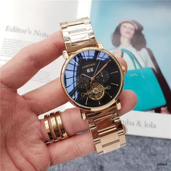 

Cartier- Luxury Watch Men women Watch Waterproof Automatic Mechanical Watch Stainless Steel Sapphire Crystal Wristwatch 22