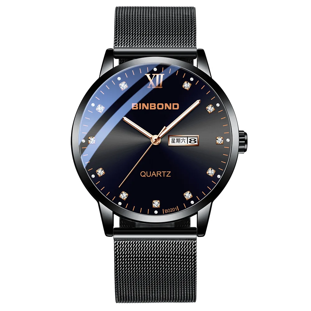 

2021 New Watch Men's Trend Ultra Thin Simple Luminous Student Belt Electronic Watch Black Technology Quartz Watch Watches Luxury