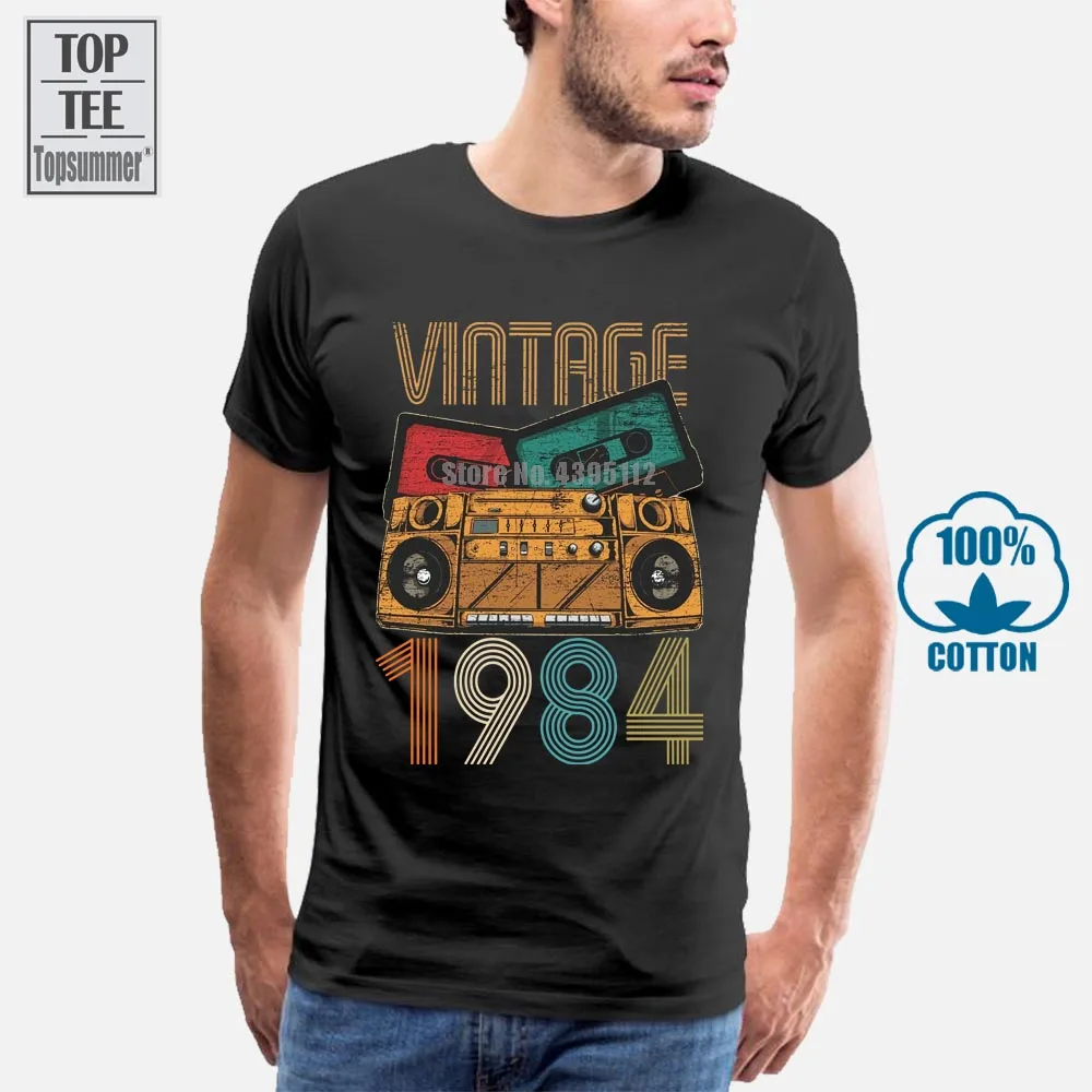 1984 Винтажная футболка для мальчиков женская хлопковые мужские футболки белая |