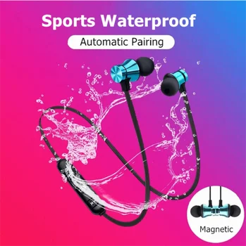 

Magnetic Bluetooth Earphone Sports Waterproof In-Ear with Microphone Earohone,Can Connect Two Mobile Phones at The Same Time