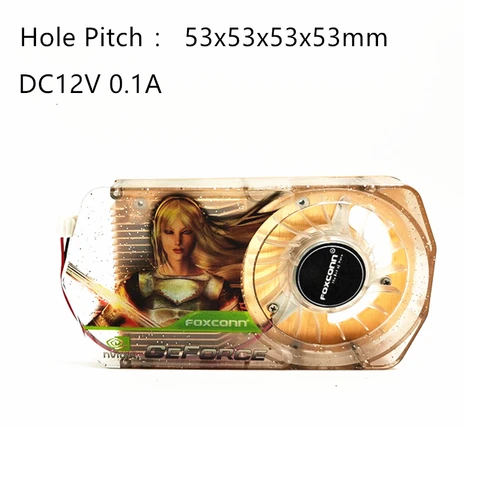 Hole spacing Nvidia Graphics card  Cooling fan  with Pure cupper Heat sinks 12V 0.1A  with 2pin