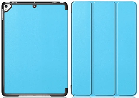 Trifold умный чехол для ipad Pro 10,5 Air 3 Чехол подставка планшет для ipad 10,2 дюймов 7th Gen Чехол+ пленка+ ручка - Цвет: PC-SkyBlue