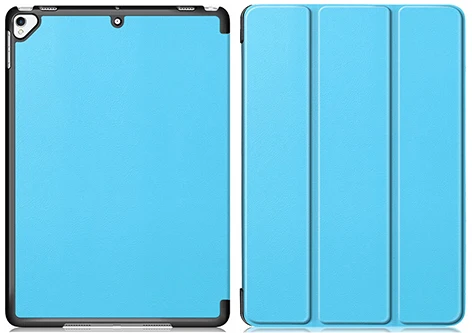 PC-SkyBlue Trifold умный чехол для ipad Pro 10,5 Air 3 Чехол подставка планшет для ipad 10,2 дюймов 7th Gen Чехол+ пленка+ ручка - Цвет: PC-SkyBlue