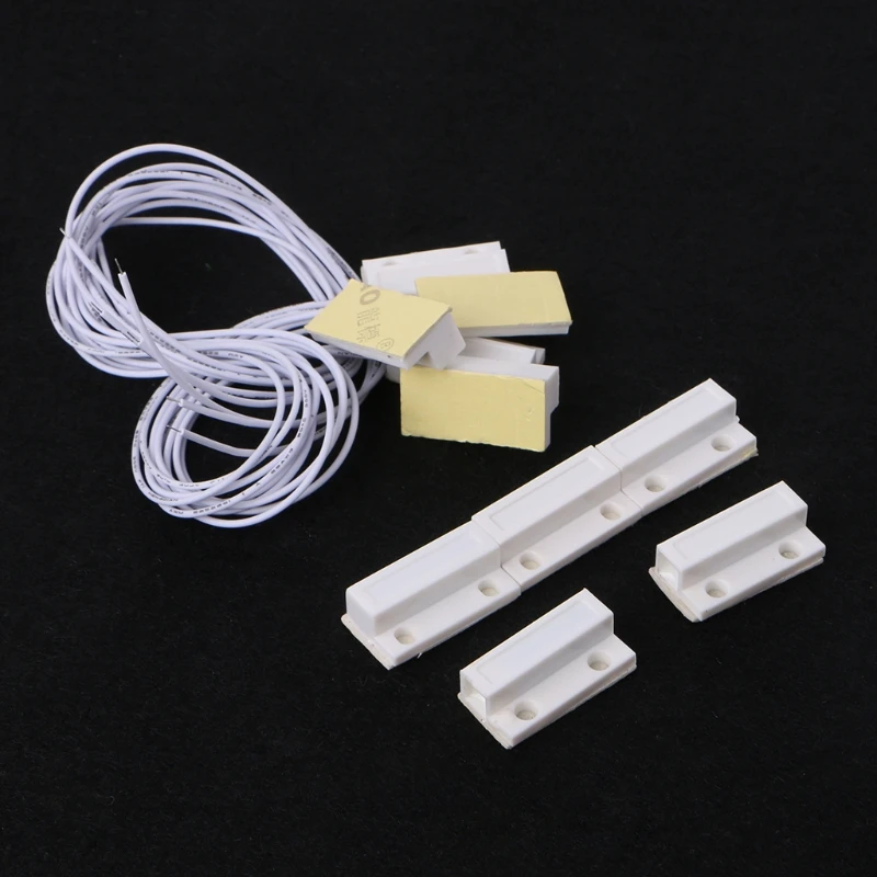 

5 Sets MC-38 Wired Door Window Sensor Magnetic Switch Home Alarm System Detector