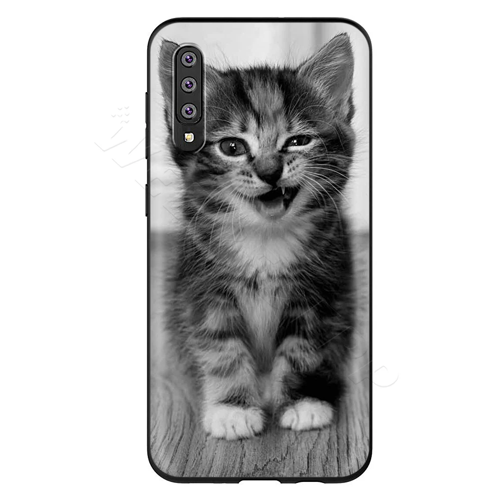 Webbedepp смешного котенка кота чехол для samsung Galaxy S7 S8 S9 S10 Edge Plus Note 10 8 9 A10 A20 A30 A40 A50 A60 A70 - Цвет: 5