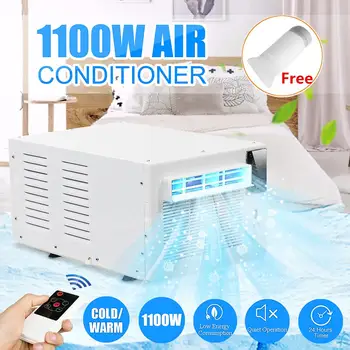 

1100W Cold/Heat dual use Desktop air conditioner 220V/AC 24-hour timer With remote control LED control panel+1X Exhaust Hose