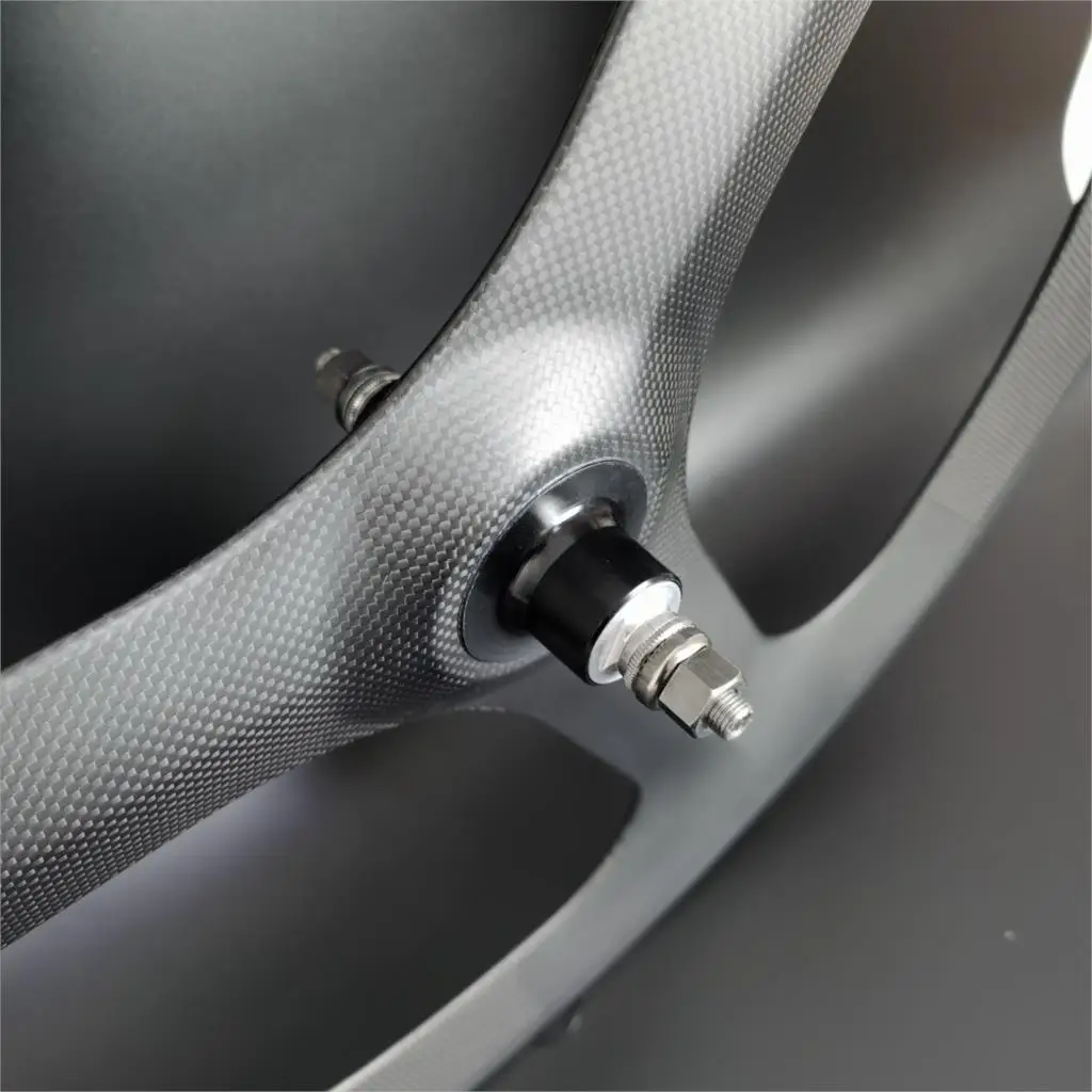 700C 3-spoke carbon wheels 70mm depth 23mm width fixed gear/road hub for Track/Road Racing bicycle tri spokes carbon wheelset
