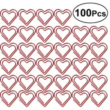 Marque page en forme de cœur, 100 pièces, trombone, créatif, Portable, décoratif, fonctionnel, épingle pour le bureau