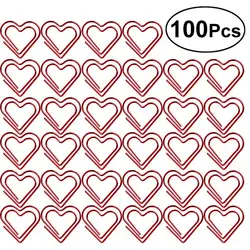 Marque page en forme de cœur, 100 pièces, trombone, créatif, Portable, décoratif, fonctionnel, épingle pour le bureau 