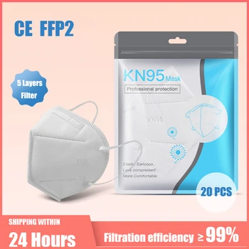 

20PCS FFP2 Fast Delivery KN95 Mask Dustproof Anti-fog And Breathable Face Masks Filtration KN95Masks Mouth Muffle Mask