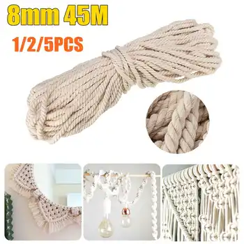 

8mm 45m Natural Jute Rope Twine Rope Hemp Twisted Cord Macrame String DIY Craft Pet Scratching Handmade Decoration