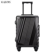 KLQDZMS 2" 24 дюймов ABS+ PC чемодан на колесиках для путешествий 20'' ручной клади багаж на ролликах кабина сумка на колесиках для путешествий