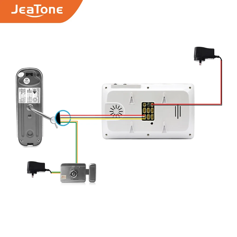 Видеодомофон JeaTone 7 ''от одного до двух домофон домашняя система безопасности