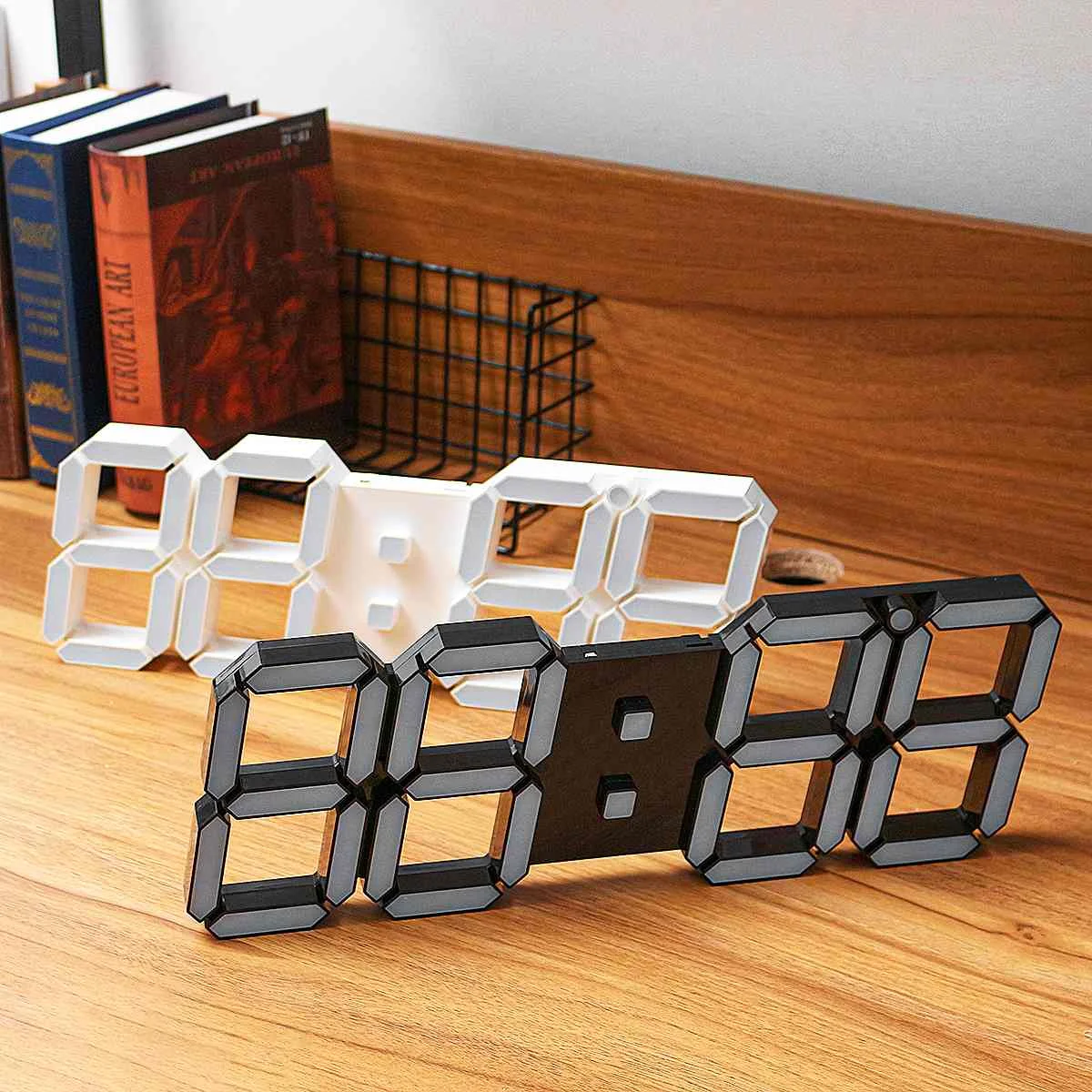 Дистанционный Cnotrol цифровые настенные часы большое время 3D светодиодный Будильник Дата ночник для стола украшение дома повесить электронные часы