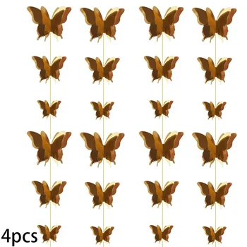 

Paper Garland Wedding Butterfly Hanging Party Banner 3d Decor Hollow Paper Decals Party Wedding Hanging Decorative Sticker Home
