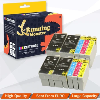 

10x 27XL T2711 - T2714 compatible ink Cartridge for epson Wf-3640 Wf-3620 Wf-7610 Wf-7620 Wf-7710 Wf-7720 Wf-7210 Wf-7110