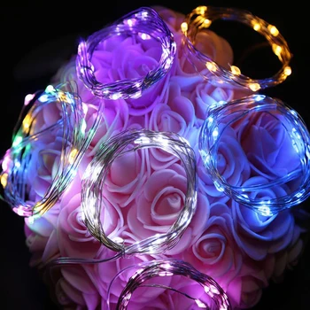 

1M-3M Battery Operated LED Button Battery Copper Wire String Light Party Glow In Dark Home Decoration Lights Festive Decoration