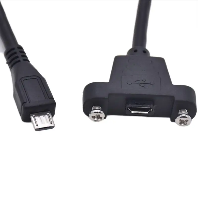 30/50 см Micro USB USB2.0 мужского и женского пола удлинитель Кабель с Панель монтажное отверстие l29k