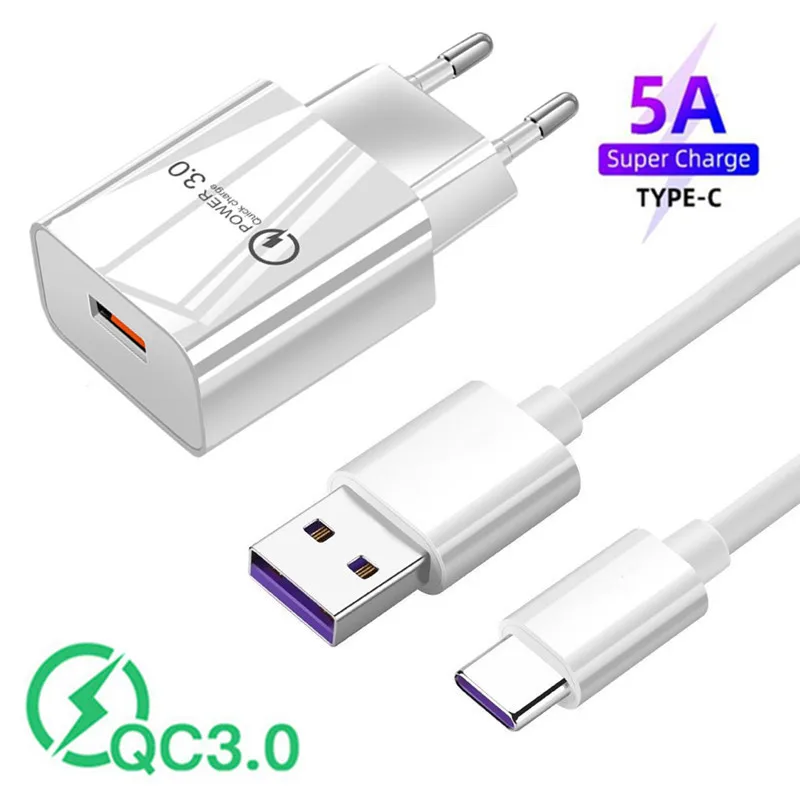 Зарядный кабель USB 3 0 5 А для Samsung A21s A71 Huawei P10 Honor view 30 Redmi 9 LG G7 Motorola G8 | Мобильные