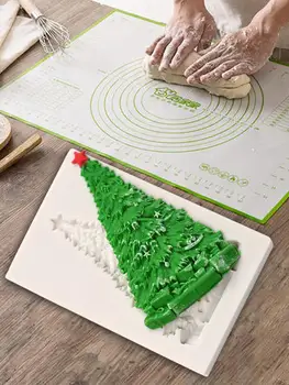 

Christmas Tree Cake Mold Silicone Chocolate Fondant Cake Decorating Tools New Year Merry Christmas Silicone Mold