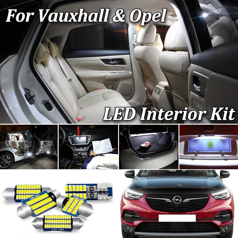 100 Error Free LED interior light Kit For Vauxhall Opel Insignia A Astra H J K Vectra C MOKKA X