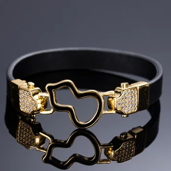 

Zlxgirl women size Fashionable Copper Zircon Plant Color Gourd Bracelet Color Environmental bangle gifts Exquisite Girl Zircon