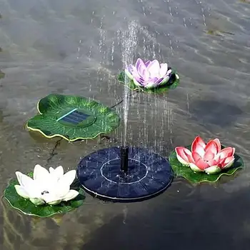 

EVA Solar Powered LED Flower Light Floating Fountain Pond Garden Pool Lamp Realistic Lotus Shape Led Bright Lamps Bulb
