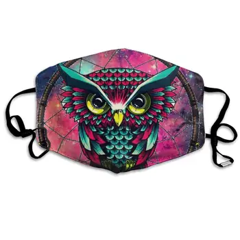 

Dream Catch Owl Unisex Mask Indoor Outdoor Cycling Camping Travel Windproof Sun Anti Dust Mask Mouth with Adjustable Ear Loops