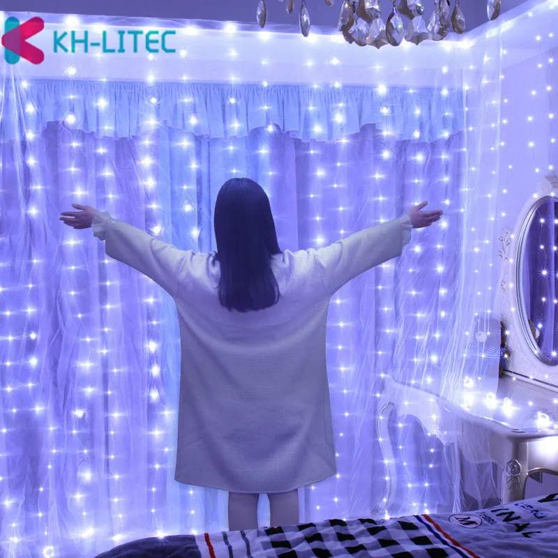3x3m-Led-Icicle-Led-Curtain-Fairy-String-Light-USB-Fairy-Light-300-Led-Christmas-Light-For-Wedding-Party-Home-Window-Party-Decor（10）