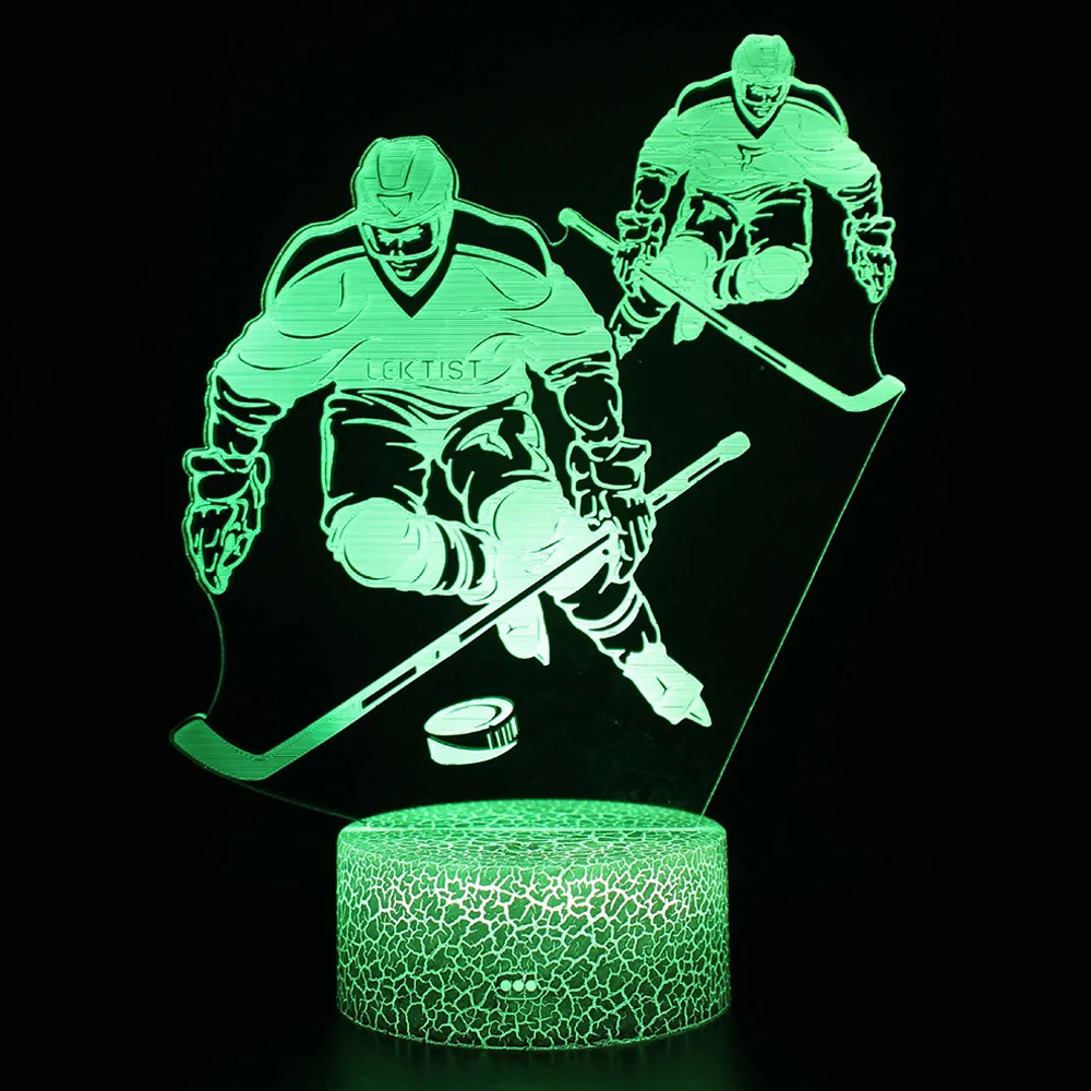 

Hockey Gymnastics Riding Martial Arts Dance LED Light Nightlight Room Festoon Bedroom Decoration Lamp USBThree-Dimensional Table