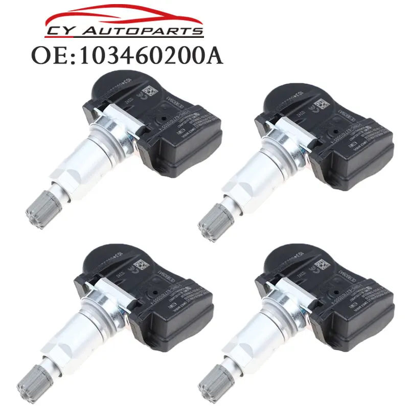 4 шт. датчик давления в шинах TPMS для Tesla модель S X 3 2016-2018 103460200A 1034602-00-A S180052068C S180052068 433
