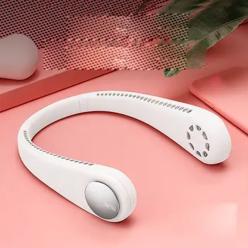 

Portable Lazy Sports Halter Fan Mini Hanging Neck Fan USB Rechargeable Cover Halter Sports Fan Air Cooler Outdoor