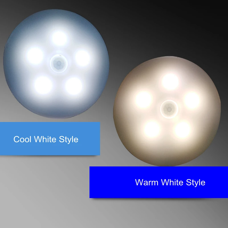  4pcs Intelligent Auto PIR Body Motion Sensor LED Induction Night Light Activated Wall Light Smart K - 4000385683311