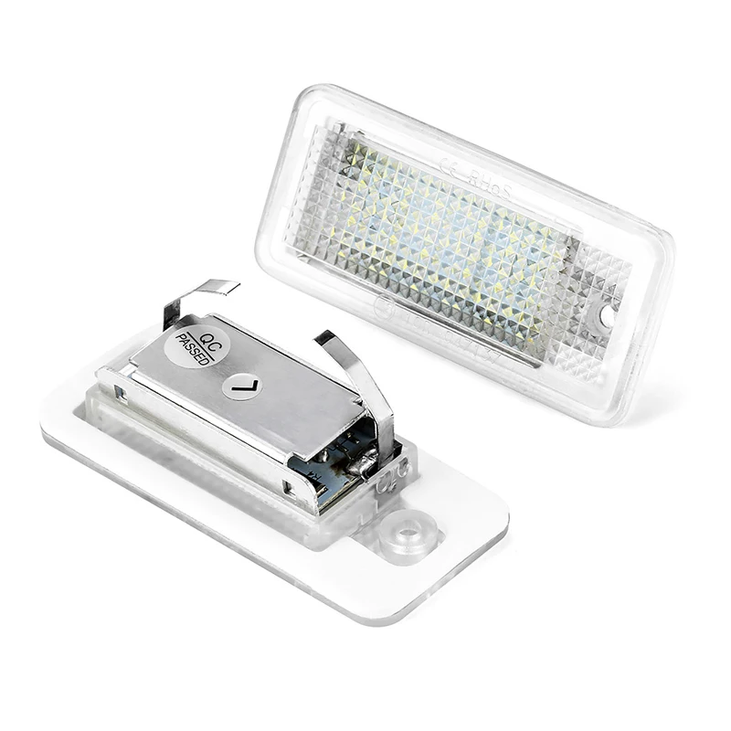 2Pcs No Error LED License Plate Light Number Plate Module Lamps White For Audi Q
