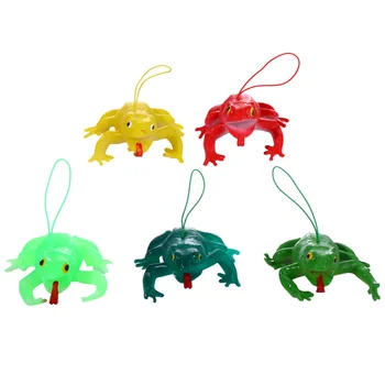 

5pcs Frog Model Simulation Animal Model Frog Figurines Funny Tricky Plaything for Party Game (Random Color)