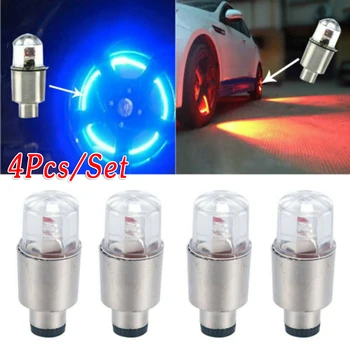 

LED Wheel Light Dragonfly Tire Decor Bulb Tyre Cap Valve Accessories 4pcs