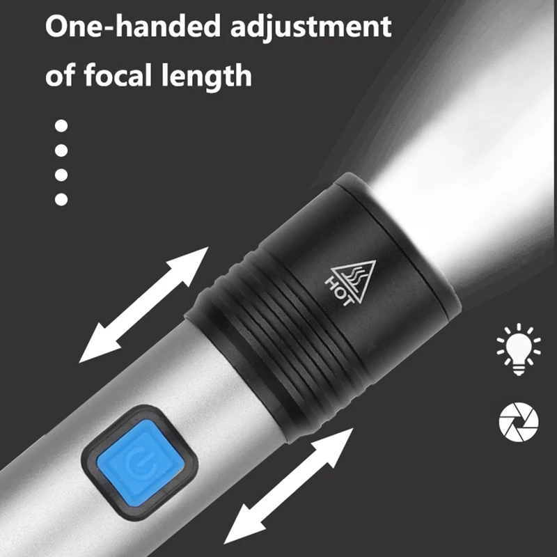 2400mAh USB Перезаряжаемый мини-светодиодный фонарик водонепроницаемый фонарик Penlight 4 режима стильная Портативная сумка для ночного освещения, кемпинга