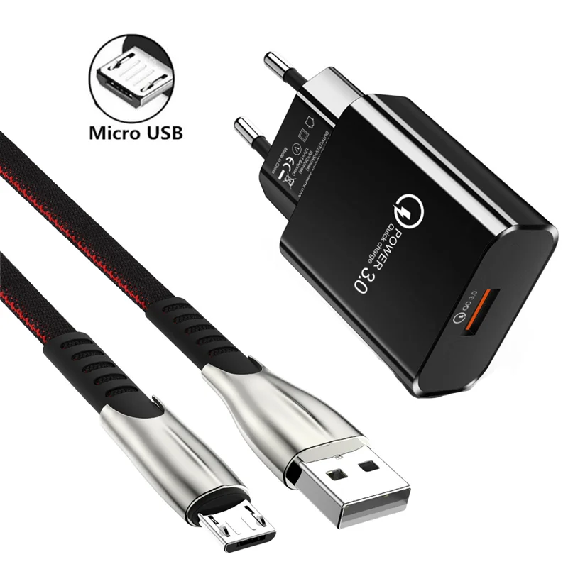 Кабель Micro USB для быстрой зарядки QC 3 0 зарядное устройство телефона Xiaomi Redmi Note 7 Pro