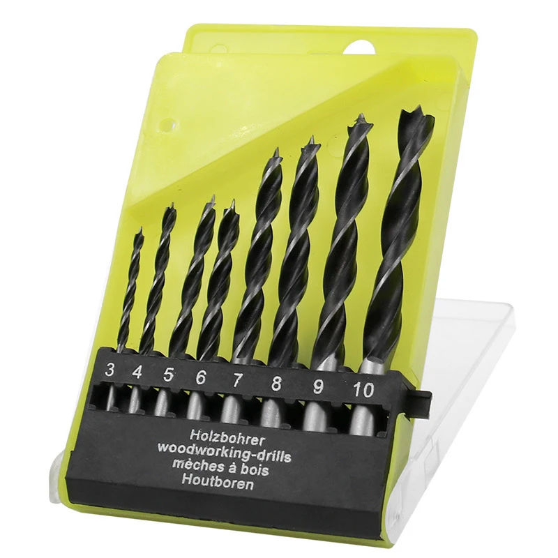 3 10 mm Wood Drill Bits Sets High Carbon Steel Brad Point Wood Drill