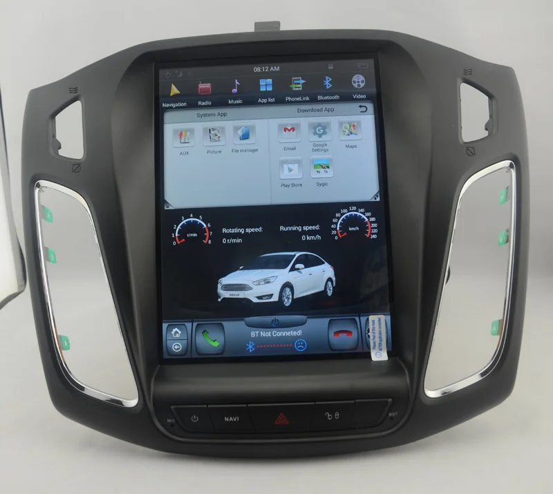 10," tesla стиль вертикальный экран android 9,0 шесть ядер автомобиля gps Радио Навигация для ford Focus C Max 2012