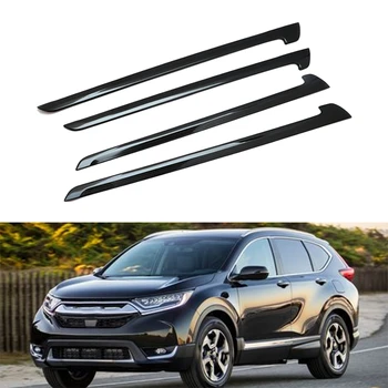 

4PCS Black Interior Side Door Cover Trim Stripe Protector for Honda CR-V CRV 2017-2019