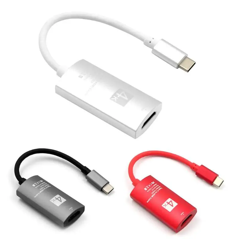 

USB 3.1 to HDMI Converter Type-C Adapter for Phone Notebook 4K Video Display Video and Image Synchronous Transmission
