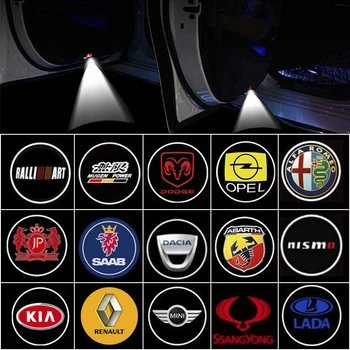 

2pcs Wireless Car Door Welcome light LED Laser Projector For Audi KIA Mazda Toyota Honda Nissan Hyundai Peugeot Citroen Styling