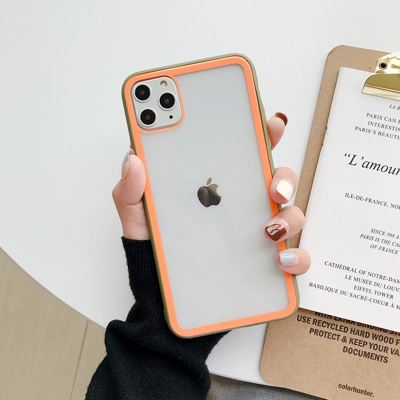 Модный Цветной Стеклянный чехол для iphone 11 pro X XS, двухцветный анти-осенний Чехол для мобильного телефона iphone 7 8 6 plus, чехол для мобильного телефона