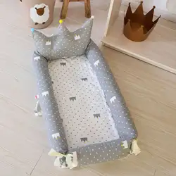 2019 детская кроватка Люлька-качалка кроватка детское гнездо кровать детская складная дорожная кровать с бампером матрасом
