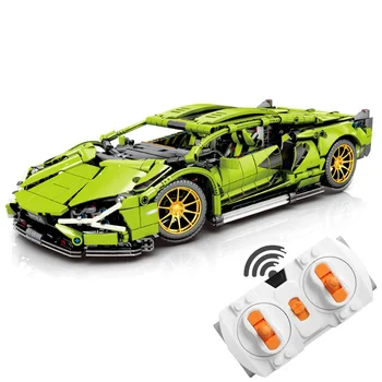 

1254Pcs 1:14 Scale MOC Technic Sports Car Bricks Toy Supercar Building Blocks DIY Remote Control Car With Luminous Dynamic