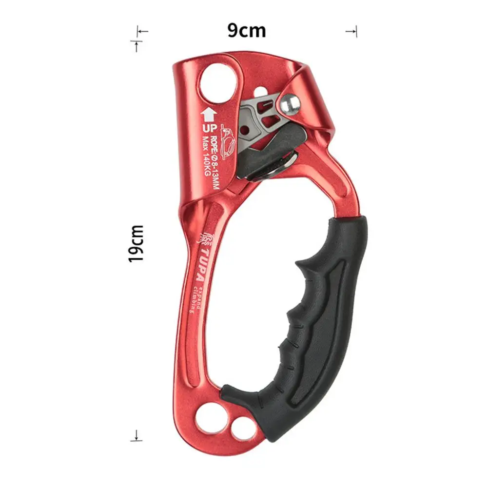Скалолазание ручной Жумар правый левый раппелинг снаряжение Алюминиевый сплав Веревка Зажим для пожарно-спасательных рок альпинизма инструмент